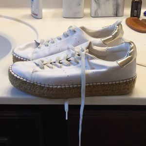 White espadrille sneakers